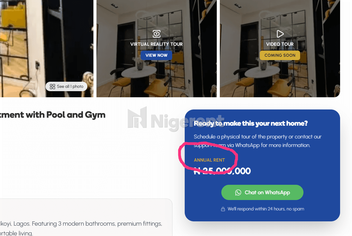 Luxury 2-Bedroom Apartment with Rooftop Pool in Lekki Phase 1